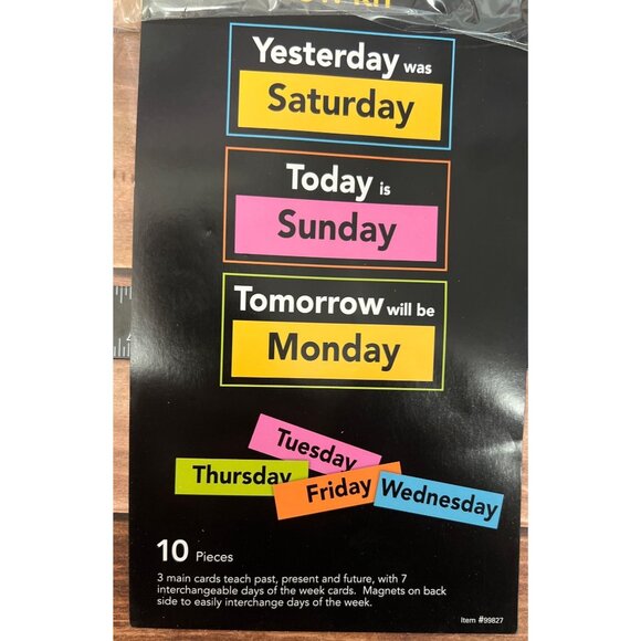 Astrobrights, Learning cards, days of the week 10 Piece Set With Magnets 99827 - Picture 2 of 3